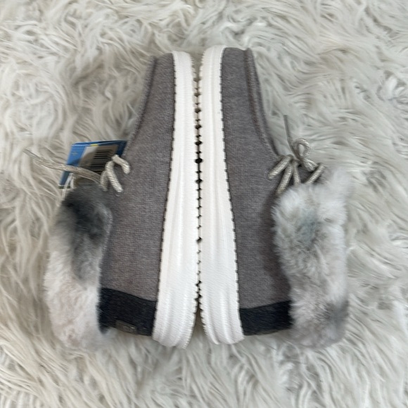 HEY DUDE Sunset Smoke Britt Lace Up Bootie Faux Fur Collar NEW Size Youth K13 - Picture 9 of 14